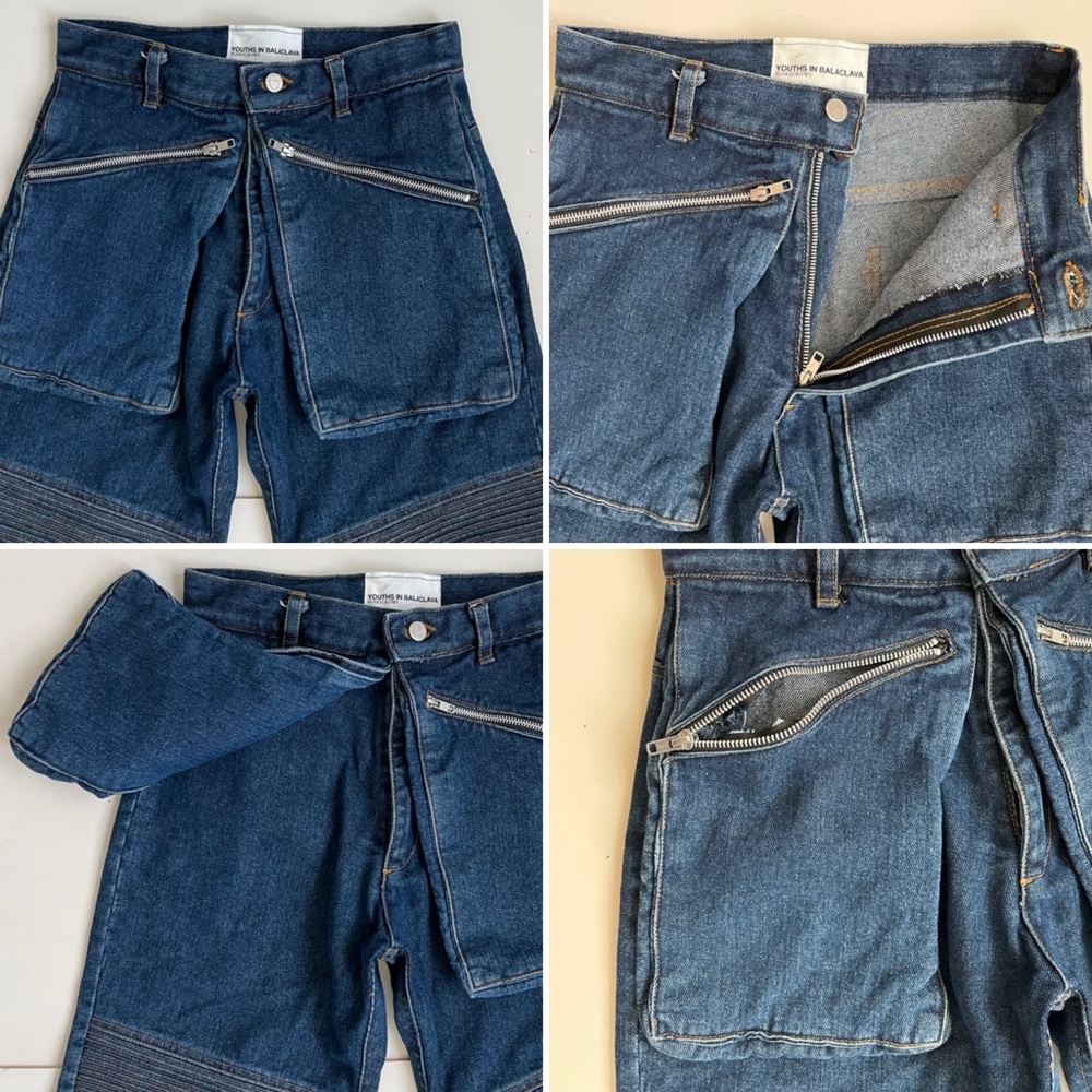 Youths In Balaclava Zip Jeans ,US 28R ,28 Inseam, Non-stretch, Detachable Length - Picture 8 of 14